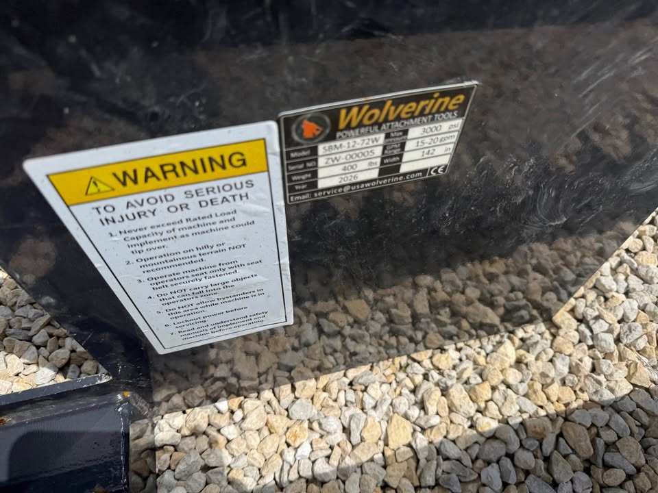 New Wolverine 72” Skid Loader Sickle Mower