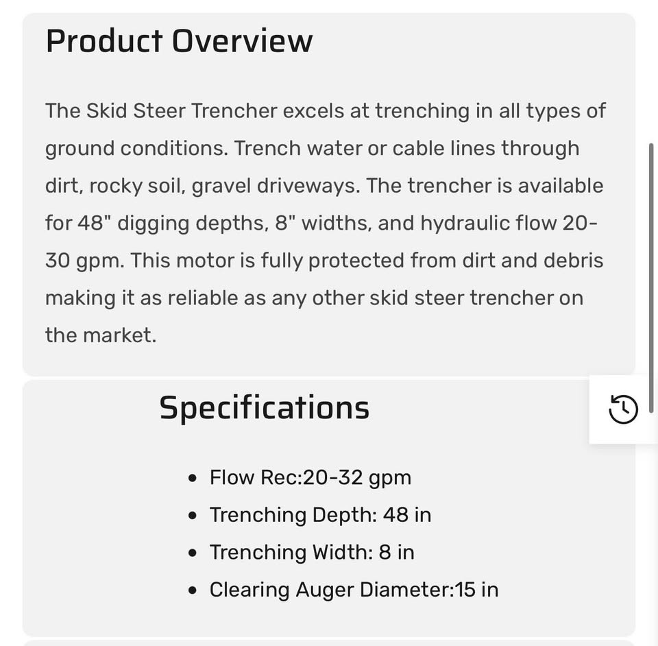 Wolverine 48” Skidloader Trencher