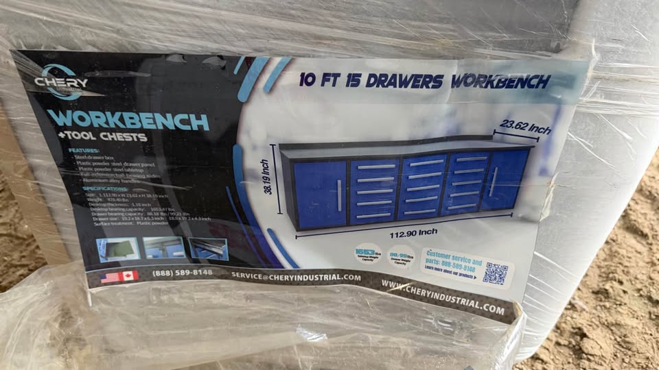Steelman 10FT 18 Drawer Work Bench (Blue)